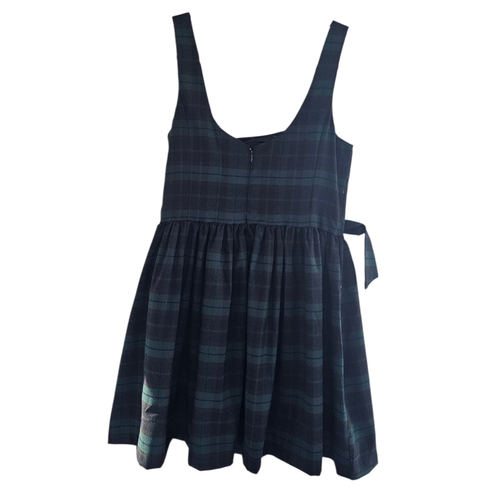 NWT Avec Les Filles Plaid Bow Fit & Flare Mini Dress Size 8 - Picture 7 of 10